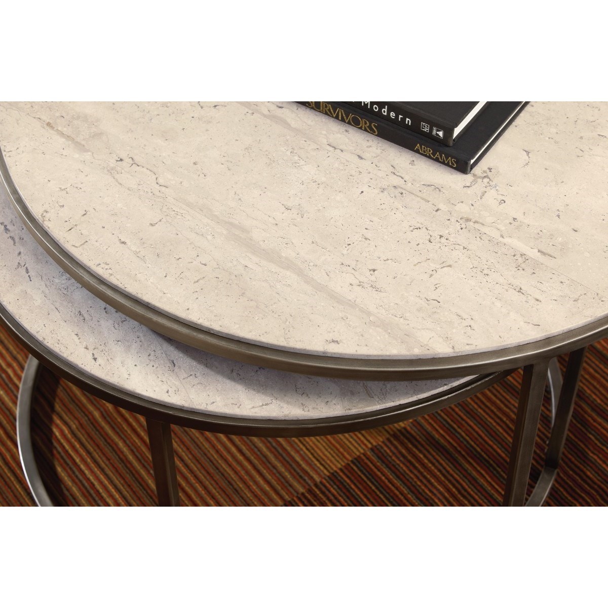 Hammary Modern Basics Round Cocktail Table with Nesting Tables Find